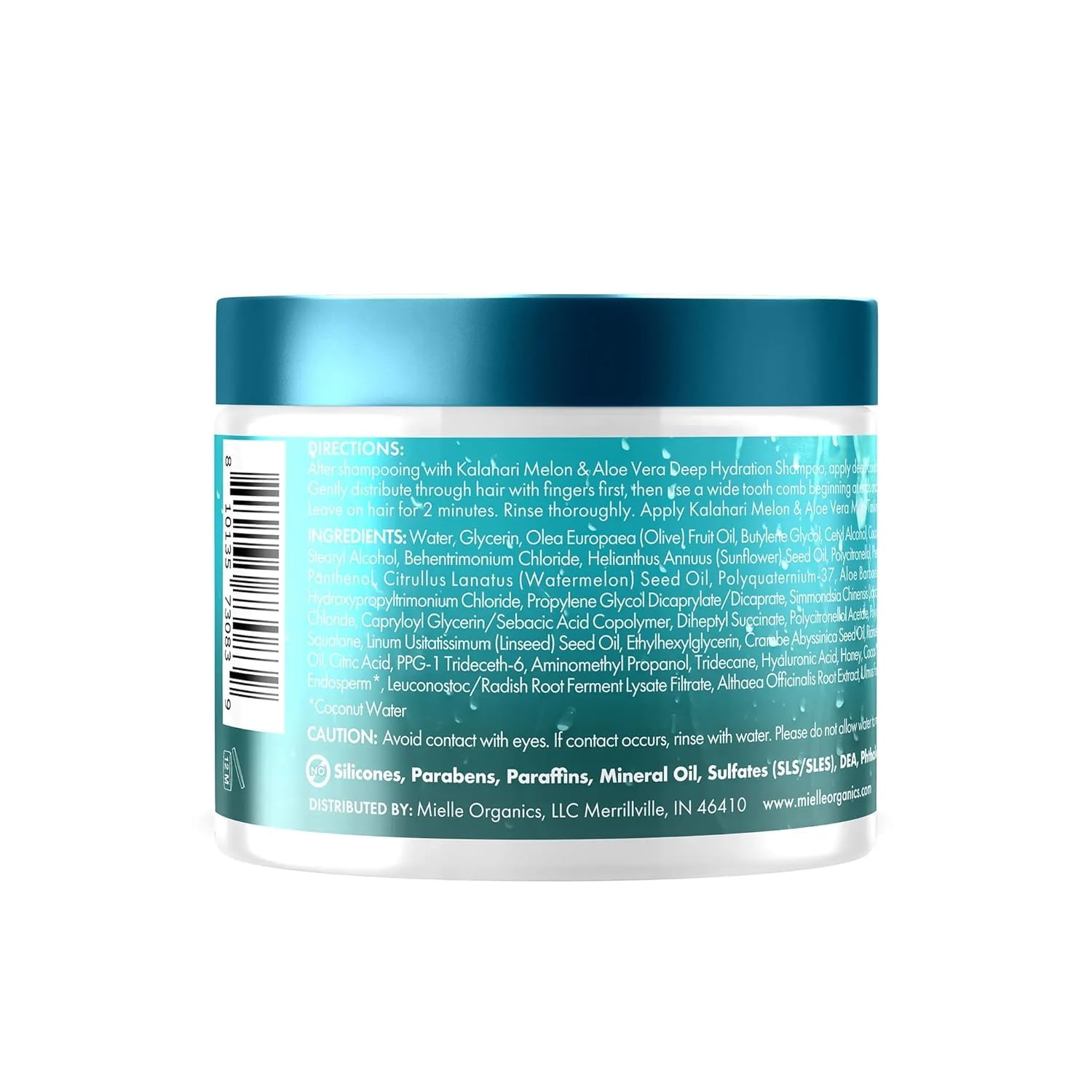 Creamy conditioner texture spread through hair before rinse