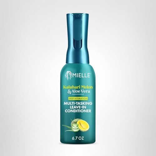 Mielle Organics Kalahari Melon Aloe 6.7 oz bottle in hand