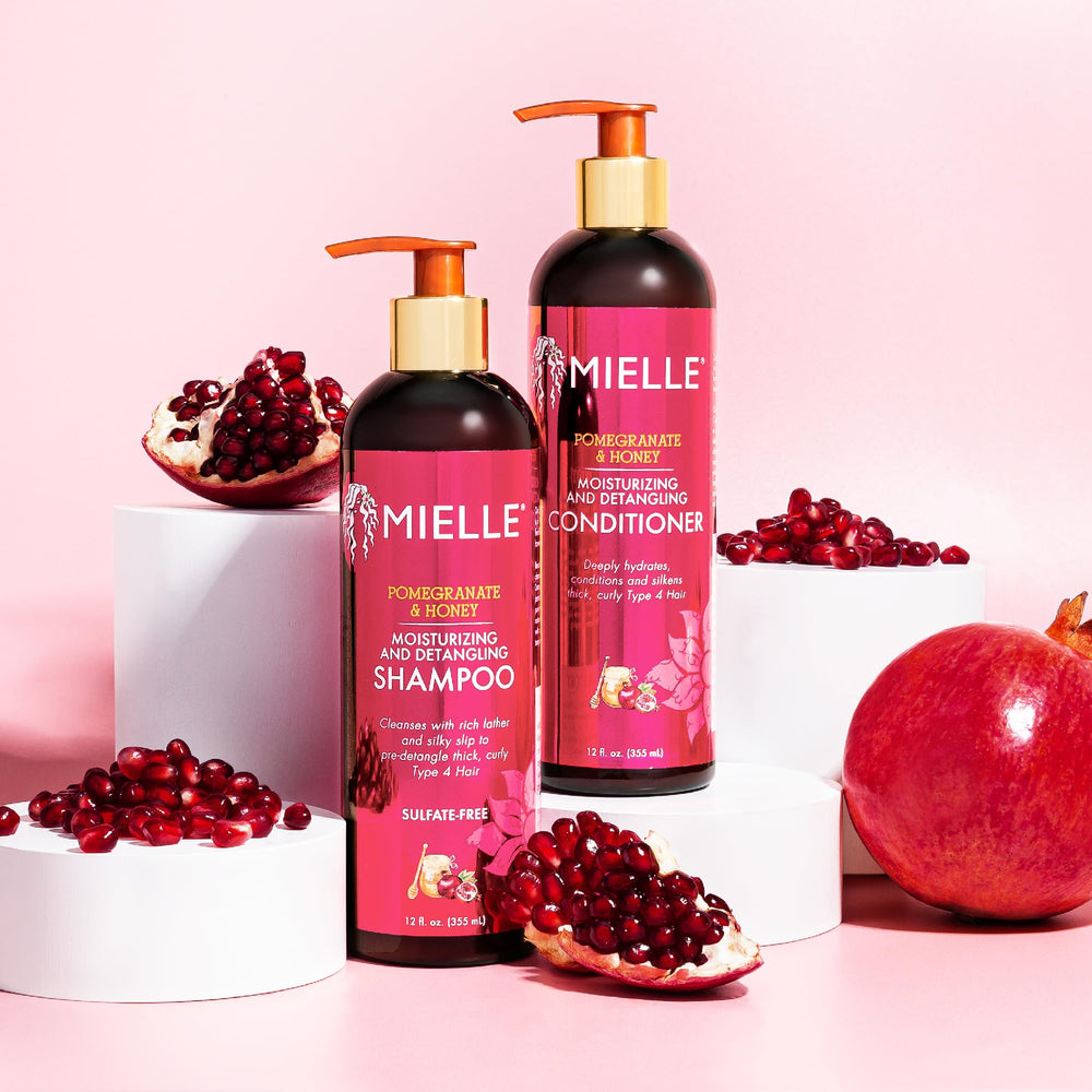 32 oz packaging of Mielle Organics Pomegranate Honey detangling conditioner