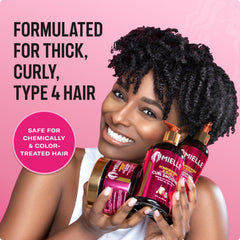 Creamy texture of Mielle Organics Pomegranate Honey detangling conditioner for easy detangling