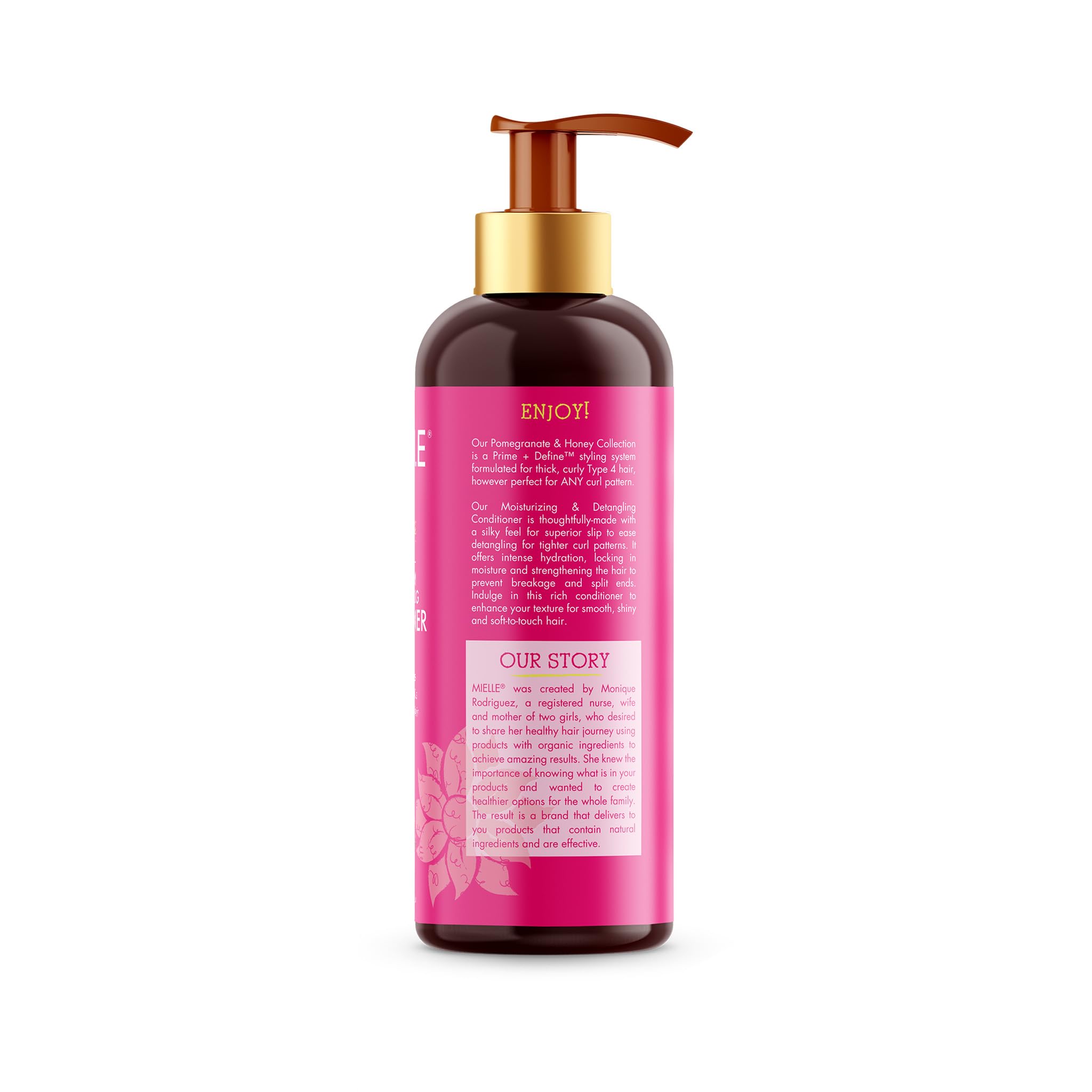 Curl detangling and smoothing with Mielle Organics Pomegranate Honey conditioner