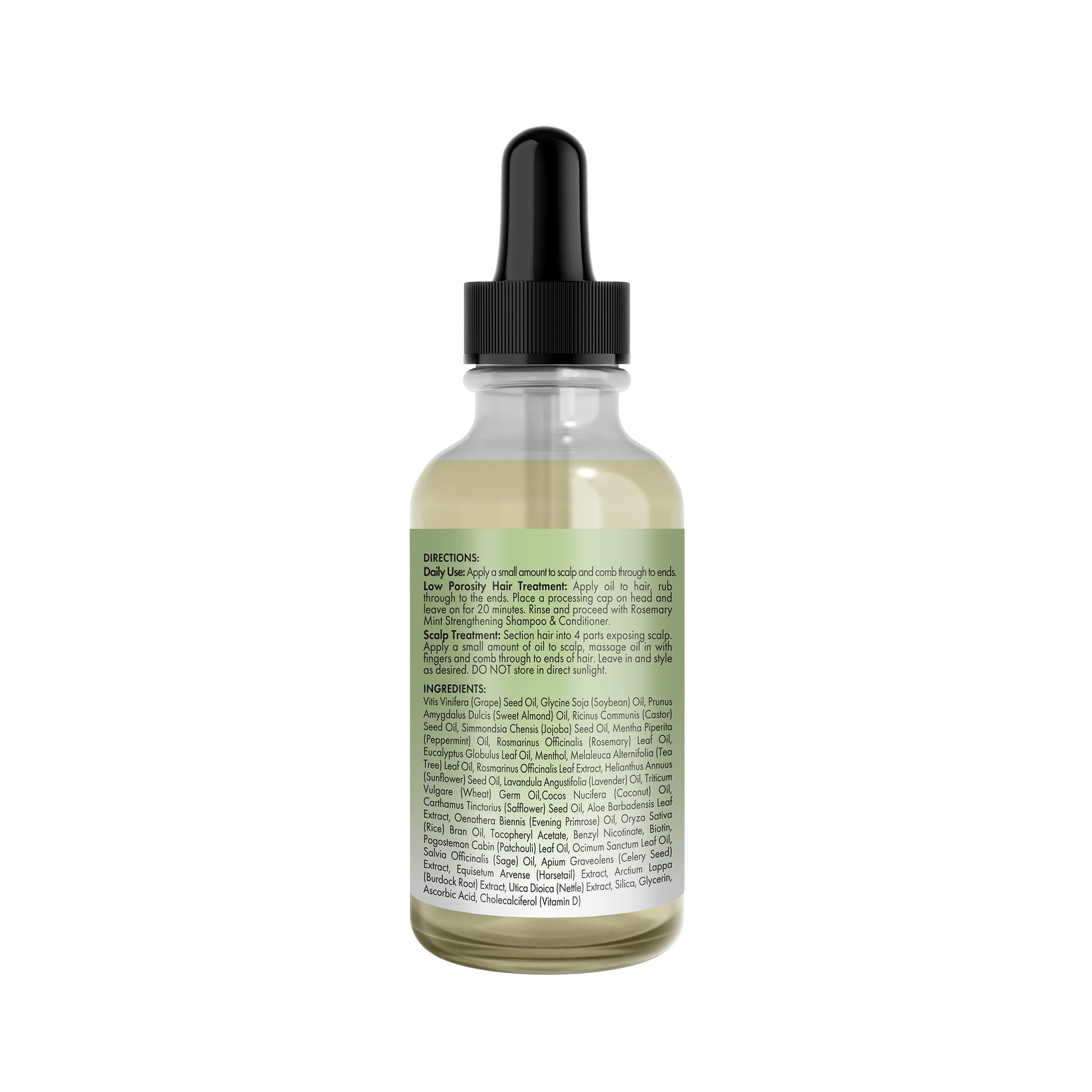 Mielle Organics Rosemary & Mint Light Hair Oil in a 2 oz bottle for travel