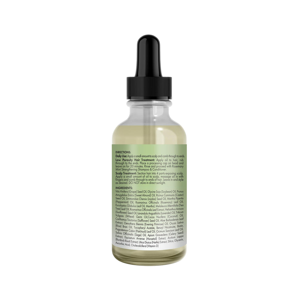 Mielle Organics Rosemary & Mint Light Hair Oil in a 2 oz bottle for travel