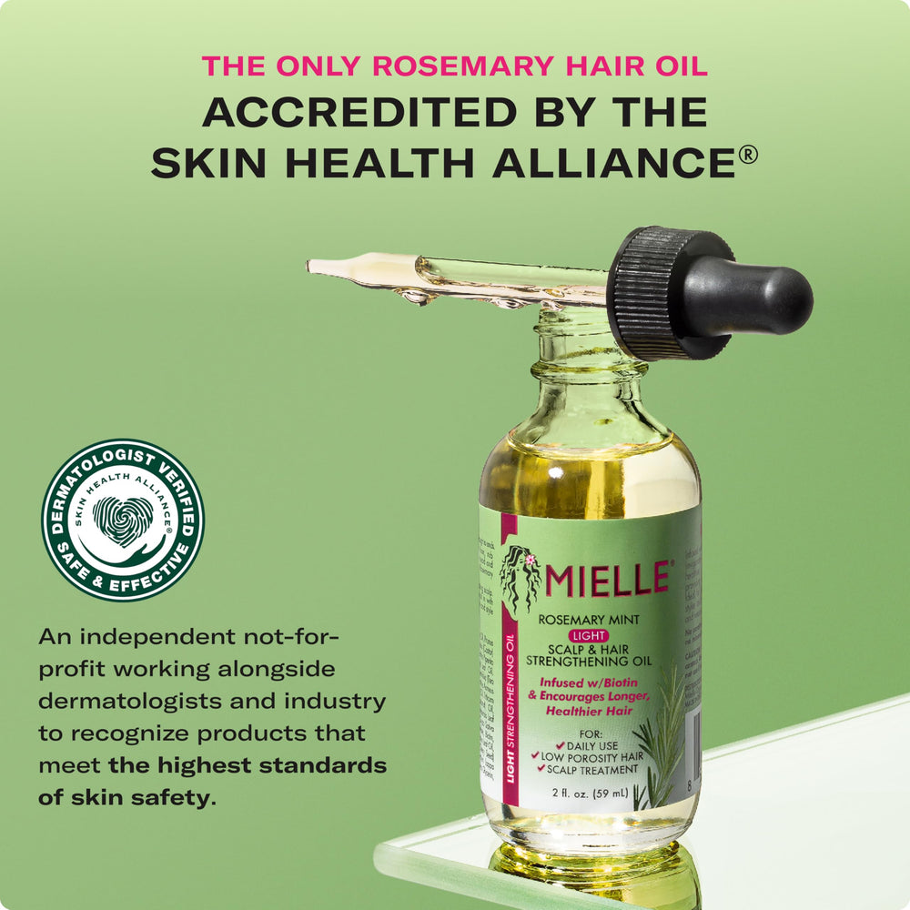 Ends treated with Mielle Organics Rosemary & Mint Light Hair Oil for conditioning and frizz management