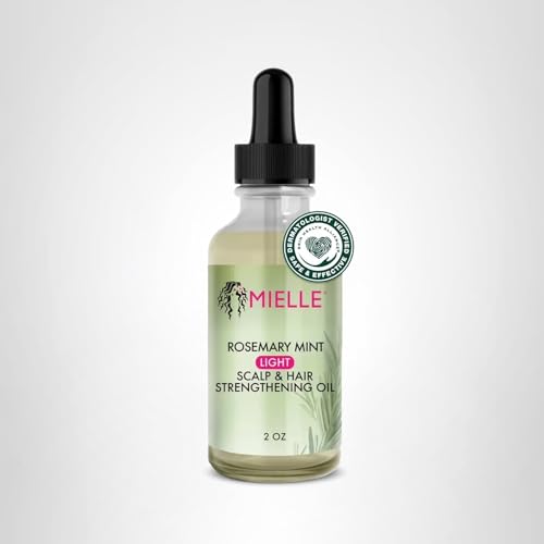 Mielle Organics Rosemary & Mint Light Hair Oil packaging emphasizing quality