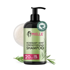 Mielle Organics Rosemary Mint Shampoo bottle offers a refreshing cleanse for healthier-feeling hair.