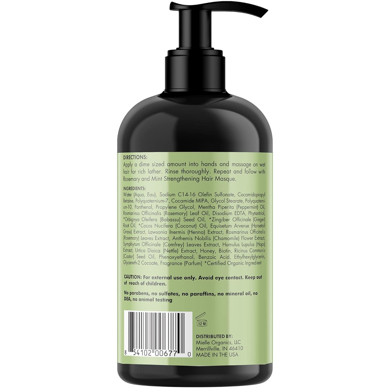 Mint and rosemary accents evoke a fresh scent in the product image.