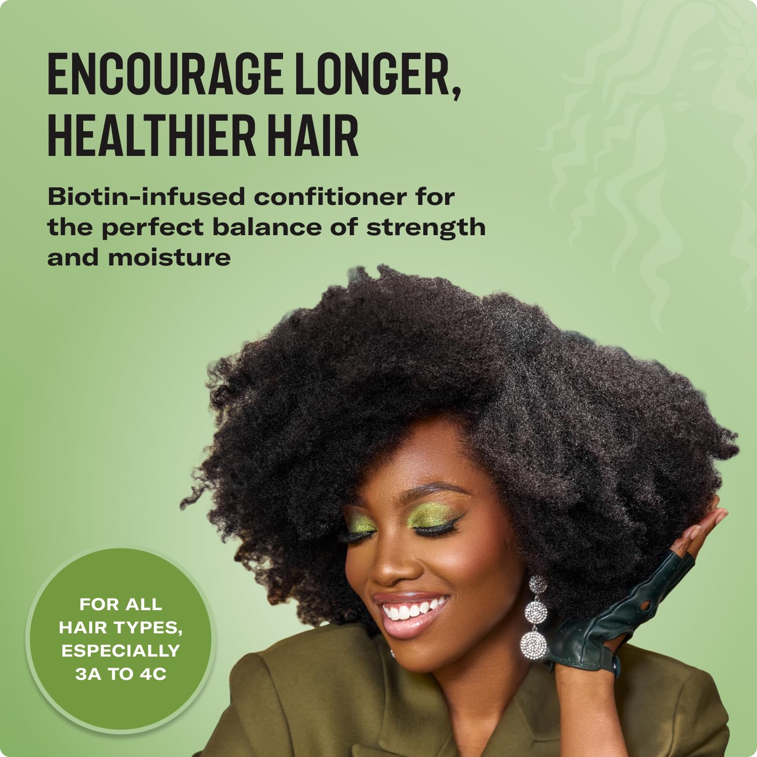 Mielle Organics Rosemary Mint Strengthening Conditioner label highlights a biotin-infused formula.
