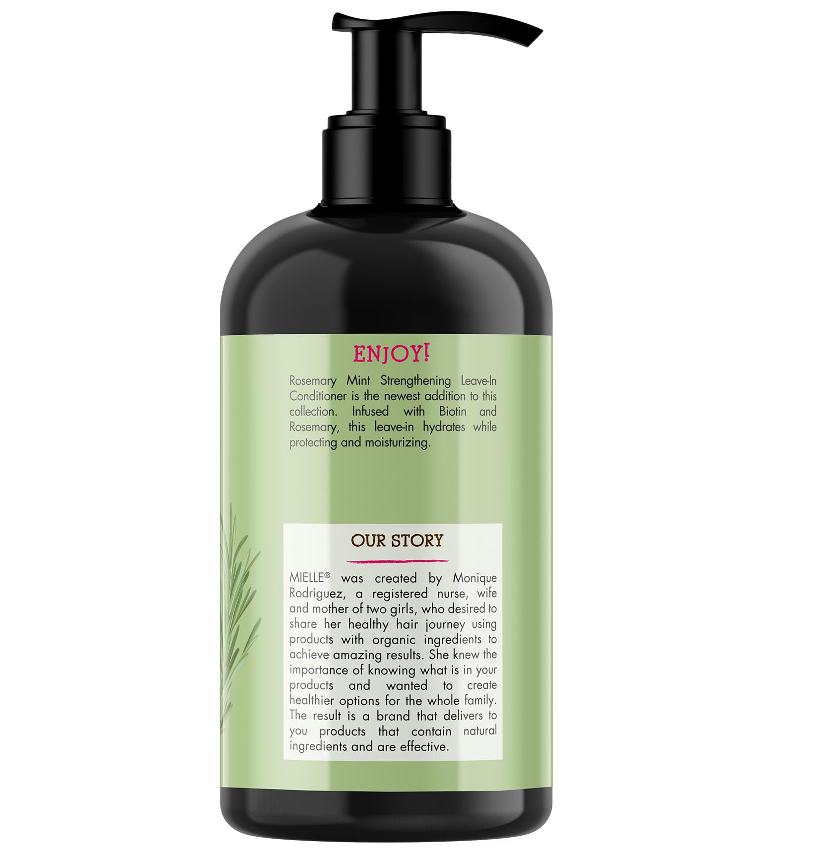 Mielle Organics Rosemary Mint Strengthening Conditioner packaging display showcases the 20 oz size.