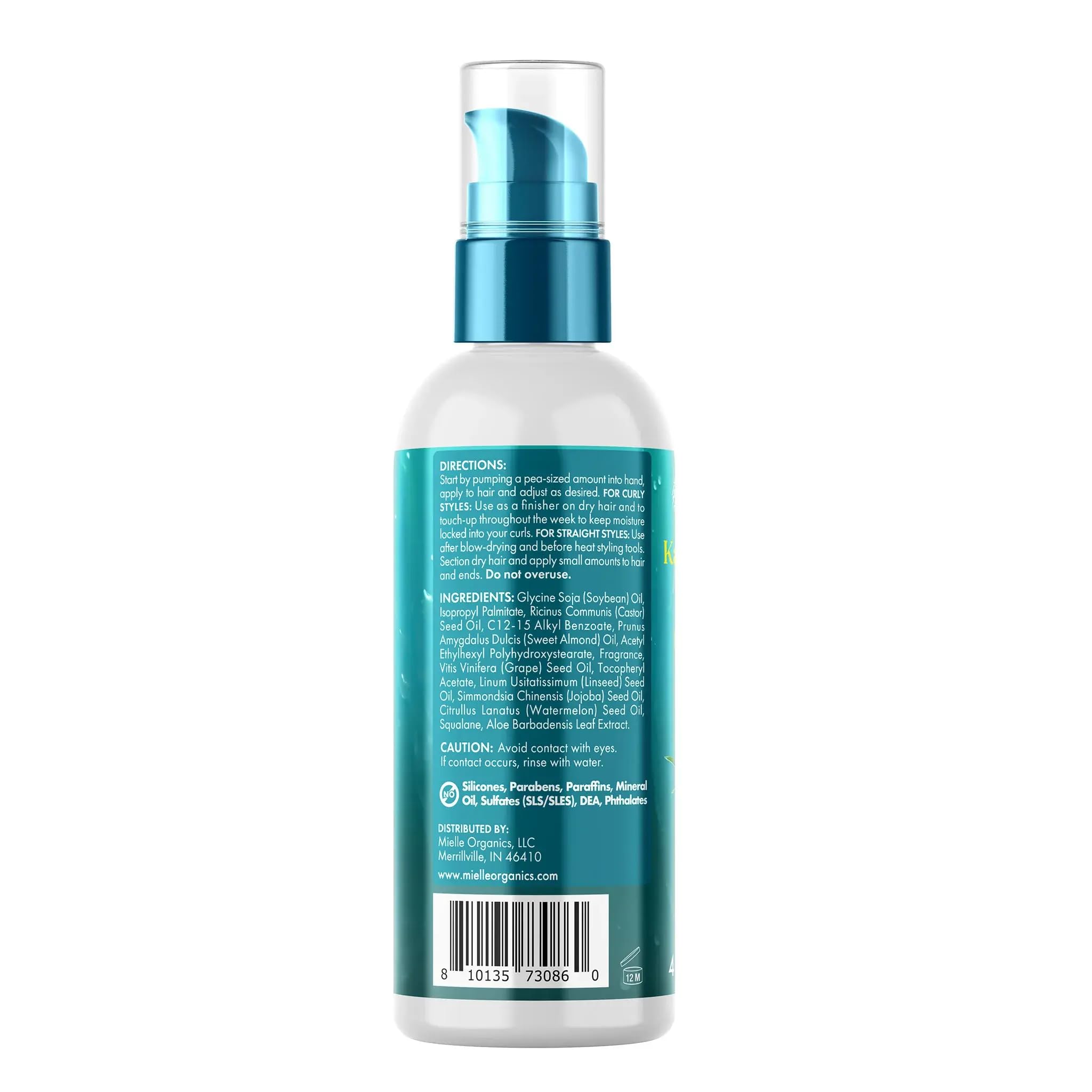 Mielle Organics Weightless Hair Oil travel-friendly bottle for on-the-go hydration.