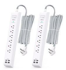 Mifaso 2-pack extension cord with 10ft reach for accessible outlets
