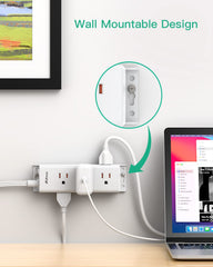 Mifaso 900 joules surge protection safeguards devices from spikes.