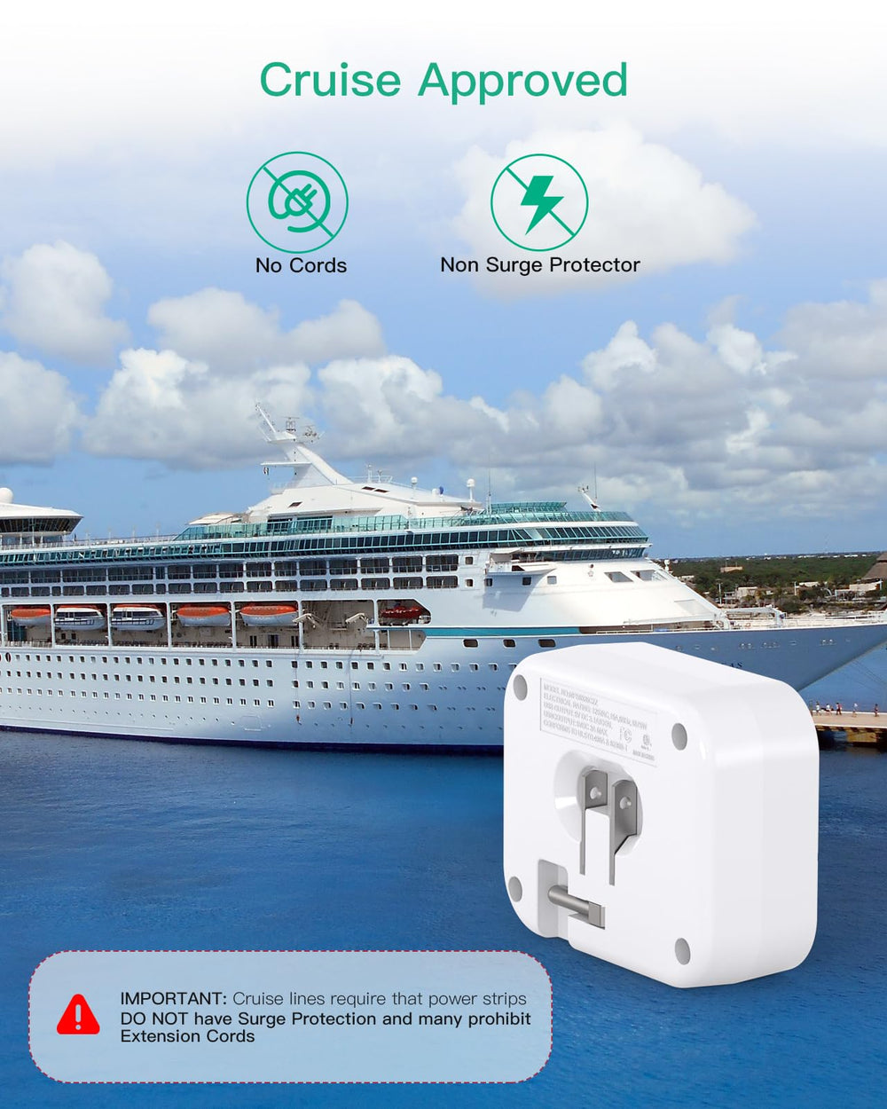 Mifaso cruise-ship essential no-surge protector for safer travel.