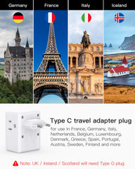 Mifaso adapter with USB A and USB C ports for charging on the go.