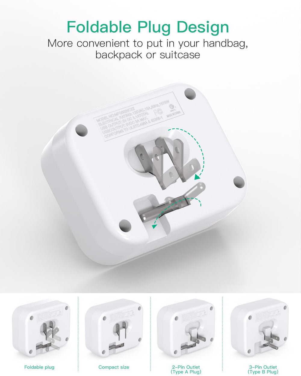 Mifaso travel outlet compact size helps travelers stay organized on the go.