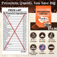 Migcopat scoop measures servings from a nutrient rich coffee blend.