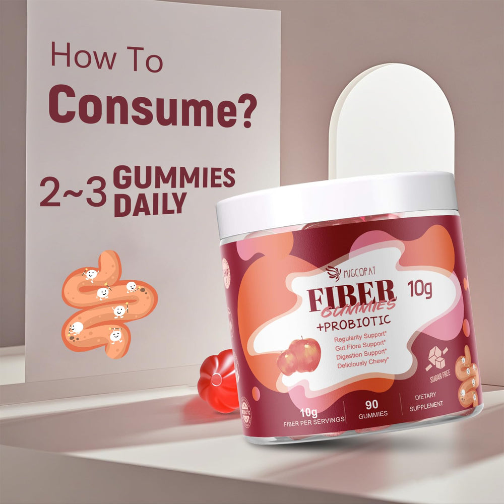 Gummies on a kitchen counter suggesting daily digestive support