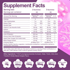 Migcopat gummies serving plate illustrates probiotic blend aiding gut balance.
