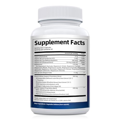 Migcopat Magnesium Complex label showing B6, B12, and D3 vitamins