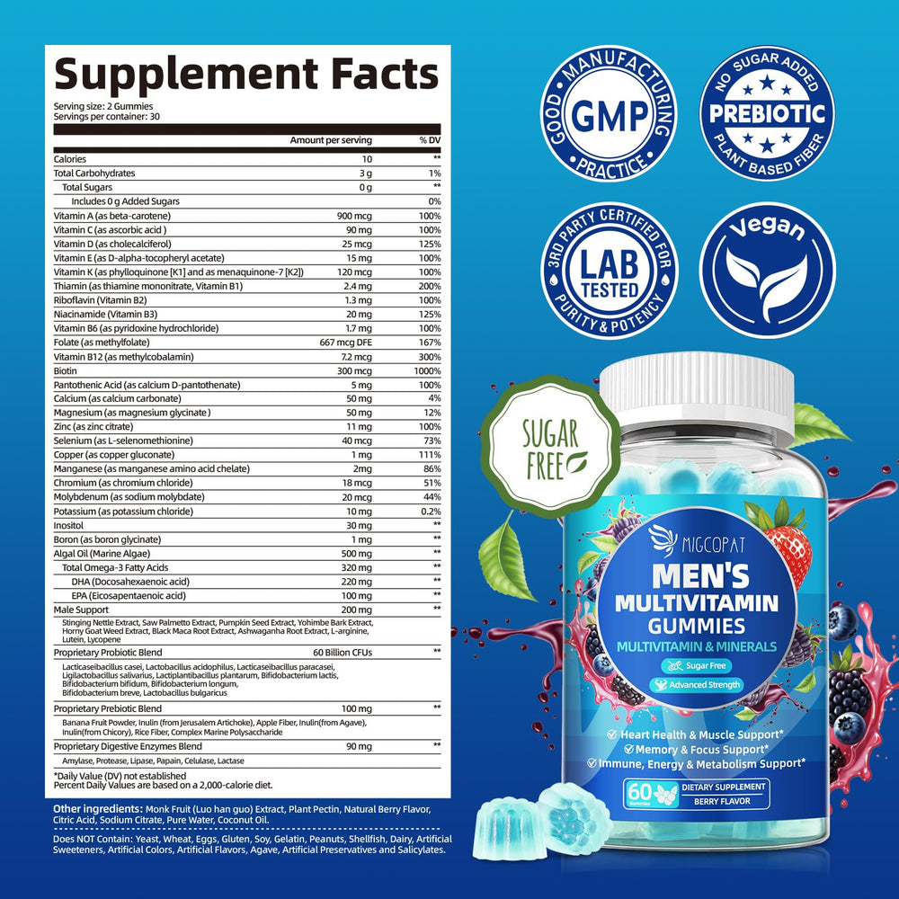 Migcopat gummies berry serving shows easy daily intake.
