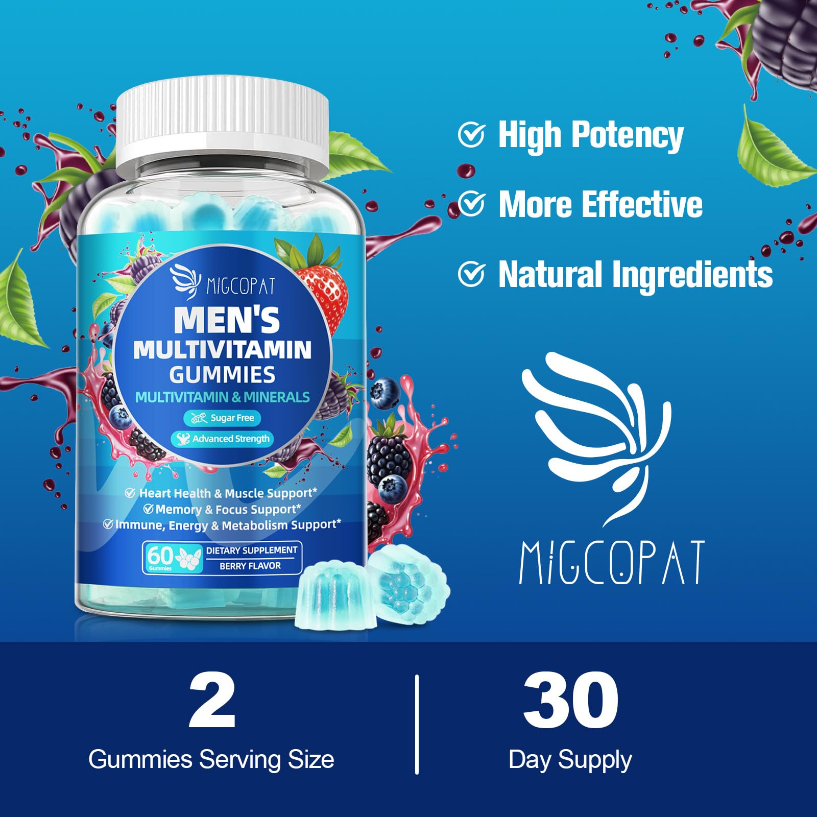 Migcopat vitamin panel emphasizes high potency B vitamins.