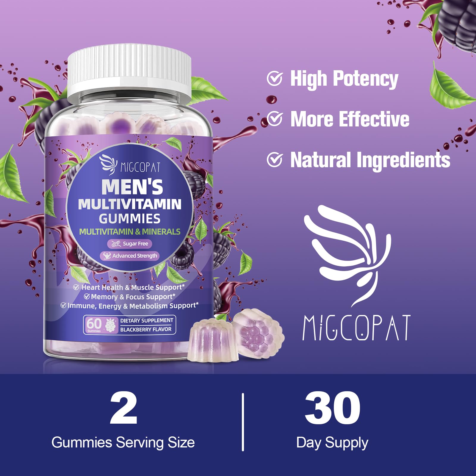 Migcopat packaging confirms vegan and gluten-free formula.