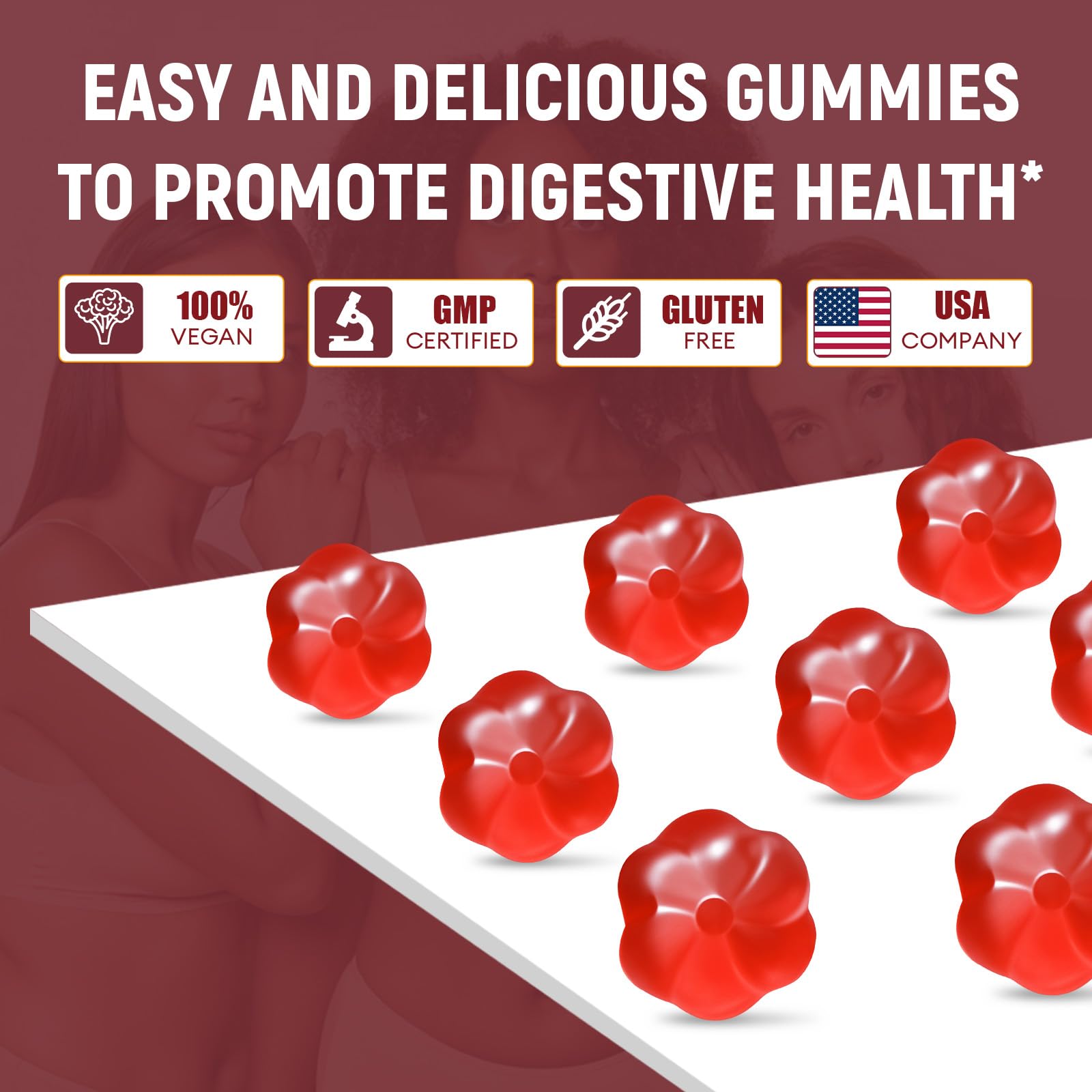 Nutrition facts panel of Migcopat gummies highlights key nutrients