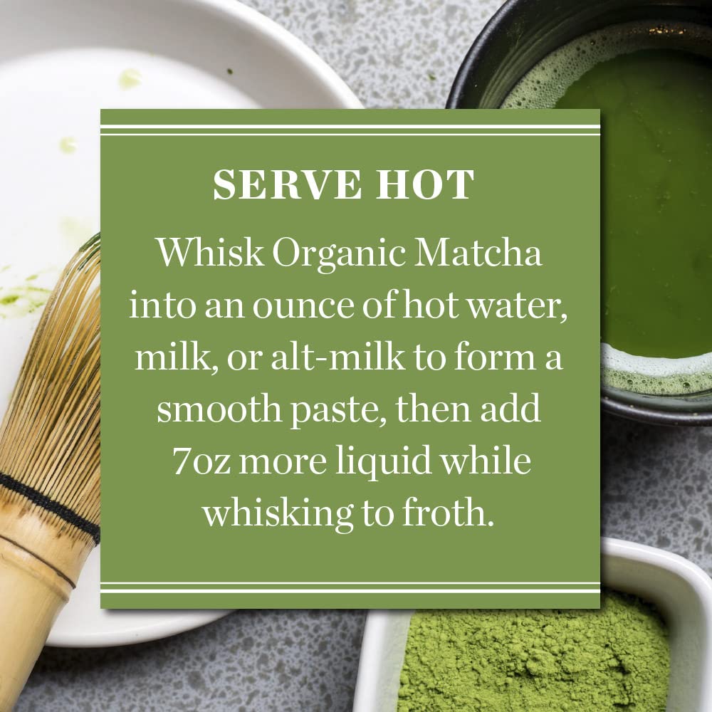Mighty Leaf Matcha latte foamed milk, inviting daily ritual