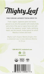 Mighty Leaf Matcha powder in a bowl shows bright green color.