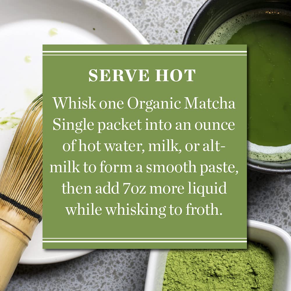 Mighty Leaf Matcha close-up highlighting the vibrant umami aroma.