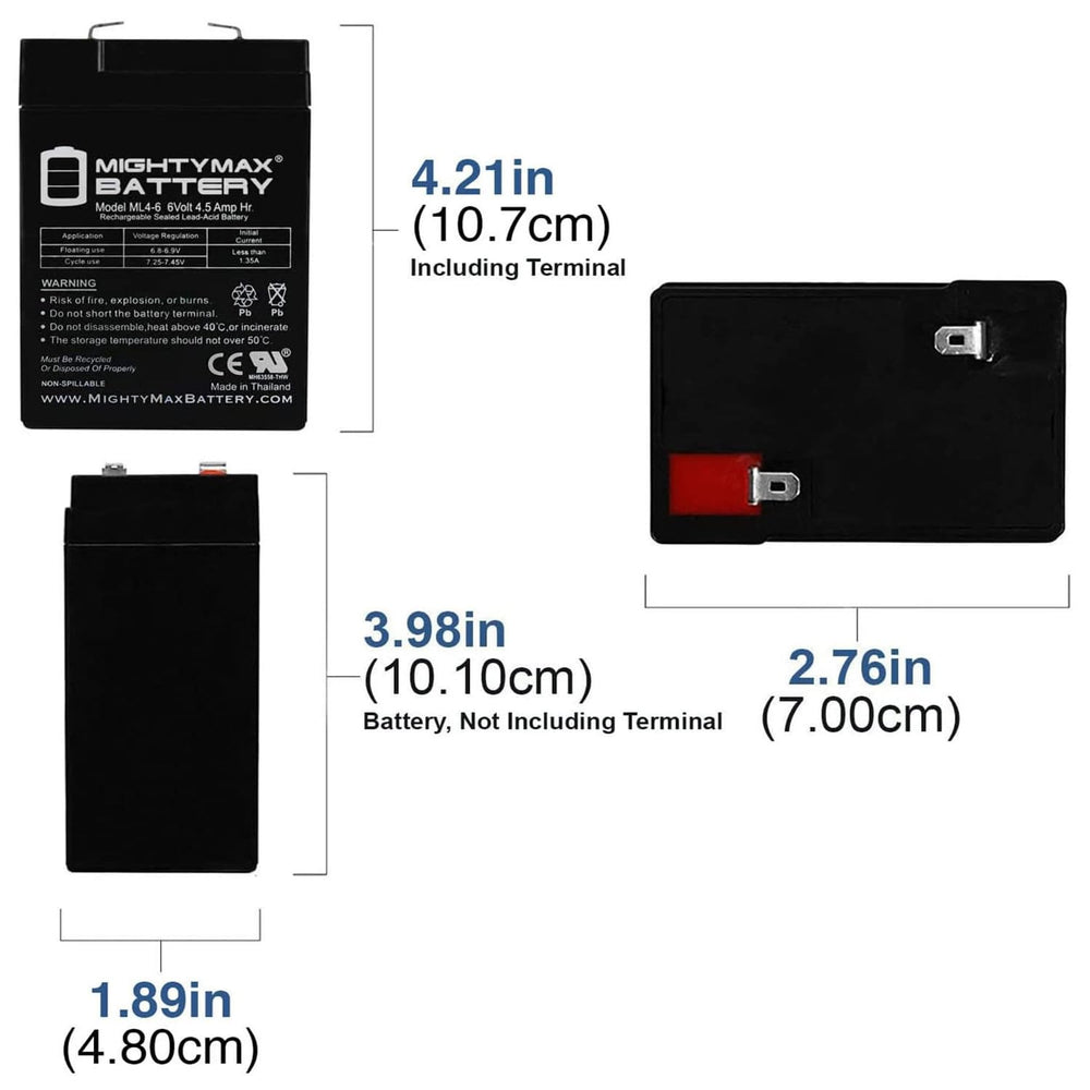 Mighty Max ML4-6 spill-proof design suitable for enclosed indoor use.