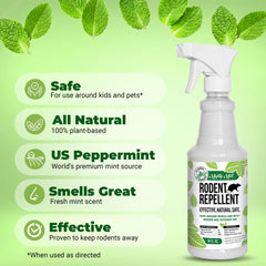 Mighty Mint baseboard application deterring rodents