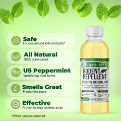 Mighty Mint dilution with water for easy spray preparation and safe pest control.