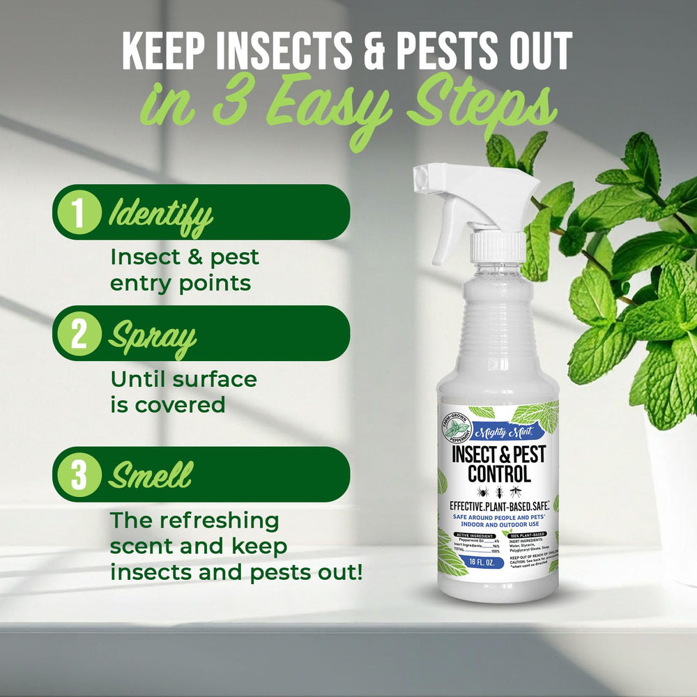 Mighty Mint uses extra concentrated peppermint oil for stronger deterrence.