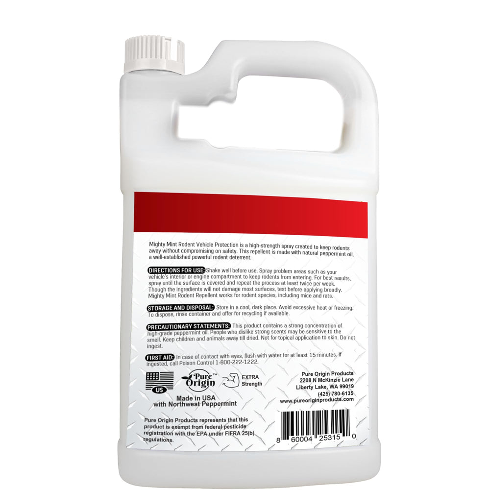 Mighty Mint product label demonstrates USA-made, trusted solution for vehicles.