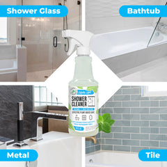 Mighty Mint bottle shows no-rinse, no-scrub formula designed for quick bathroom upkeep
