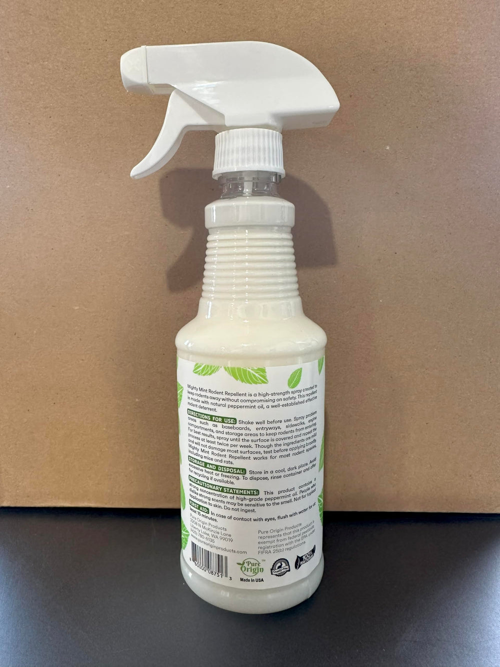Mighty Mint peppermint oil scent leaves a pleasant aroma after use