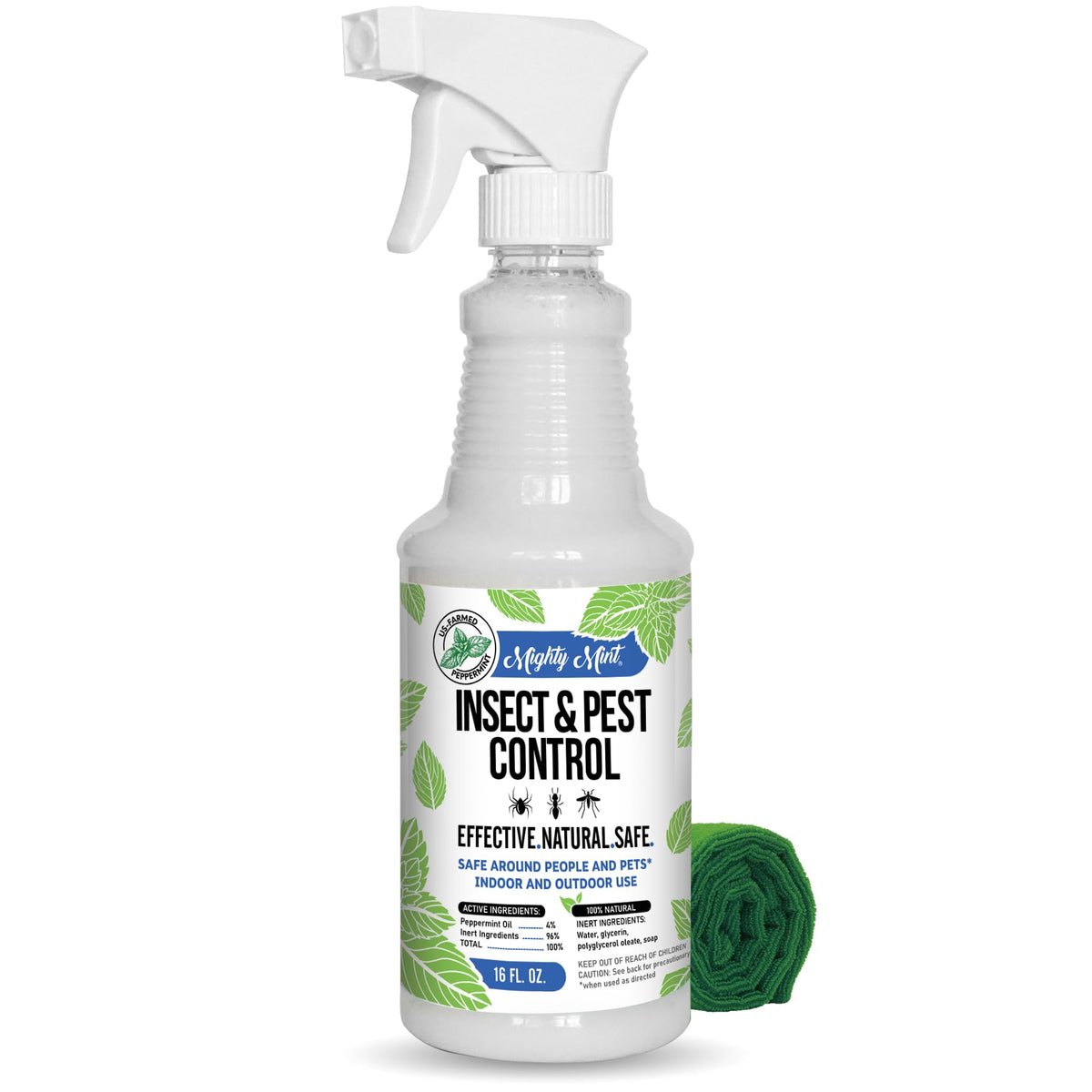 Mighty Mint Peppermint Oil Spray bottle for indoor and outdoor pest control.