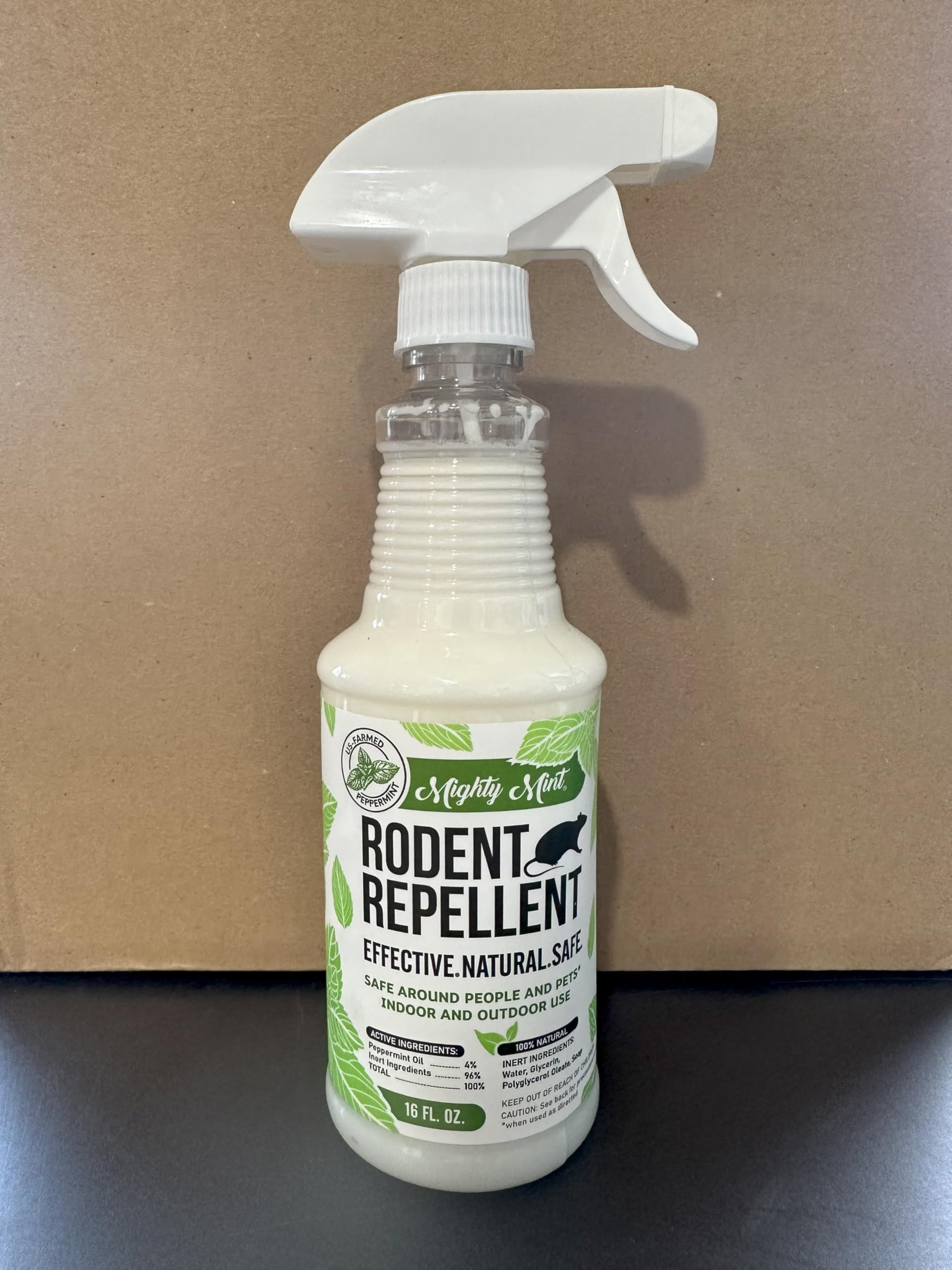 Mighty Mint pet friendly formula safe around pets when used as directed