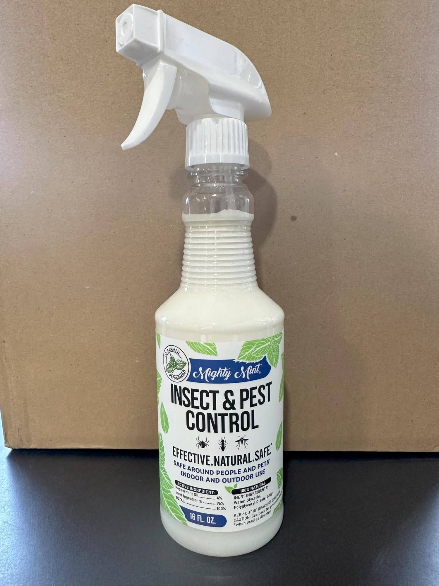 Plant-based, extra-strong formula from Mighty Mint for versatile pest control.