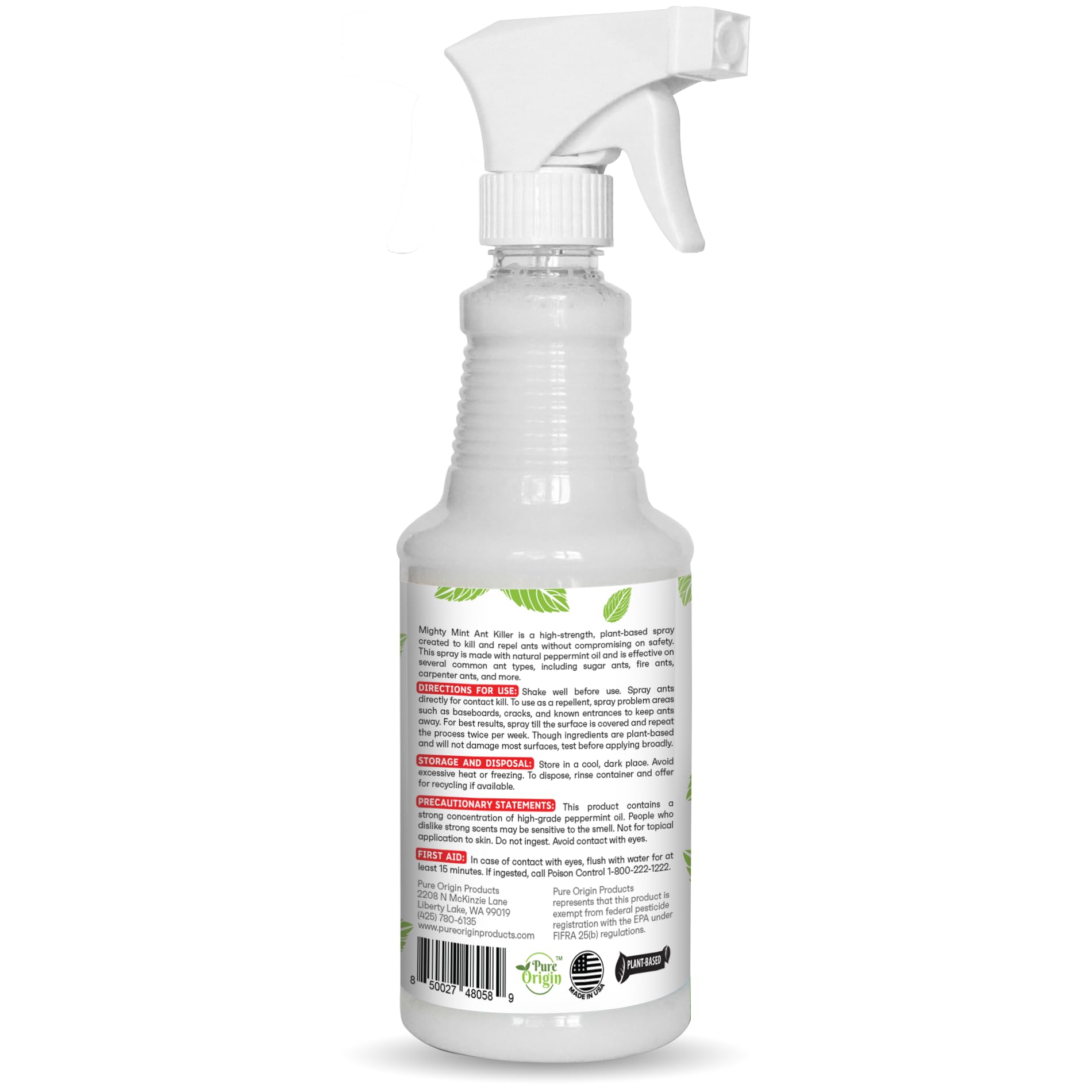 Mighty Mint plant-based ingredients promote natural pest control without harsh fumes.