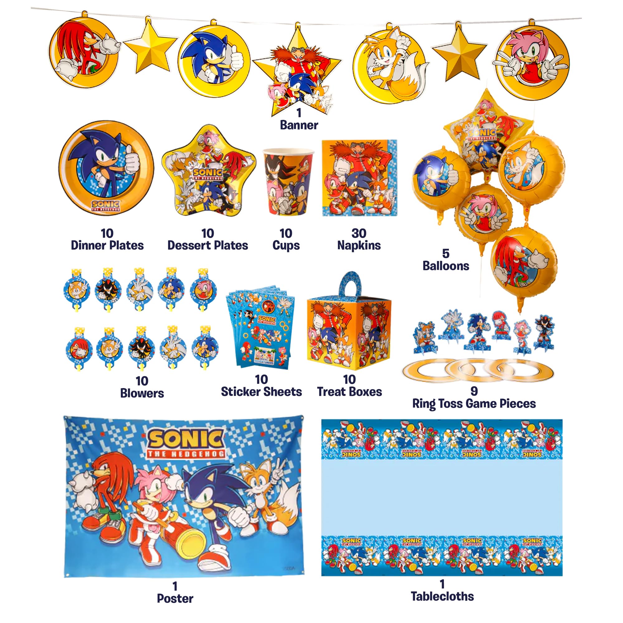 Mighty Mojo Sonic plates deliver sturdy, kid-friendly dining for snack time and party fun.