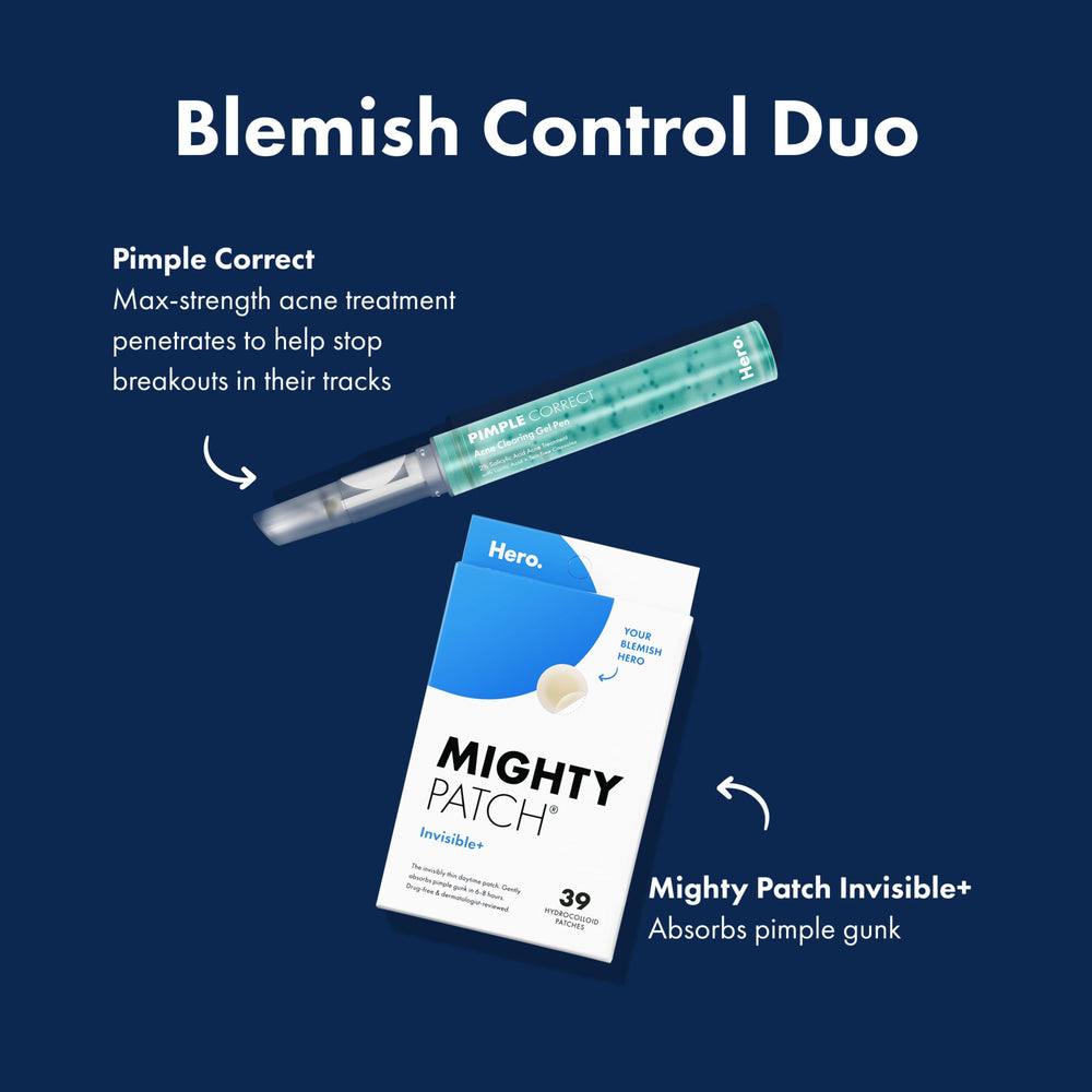 Mighty Patch Invisible+ medium patch on face provides reliable coverage for pimples.