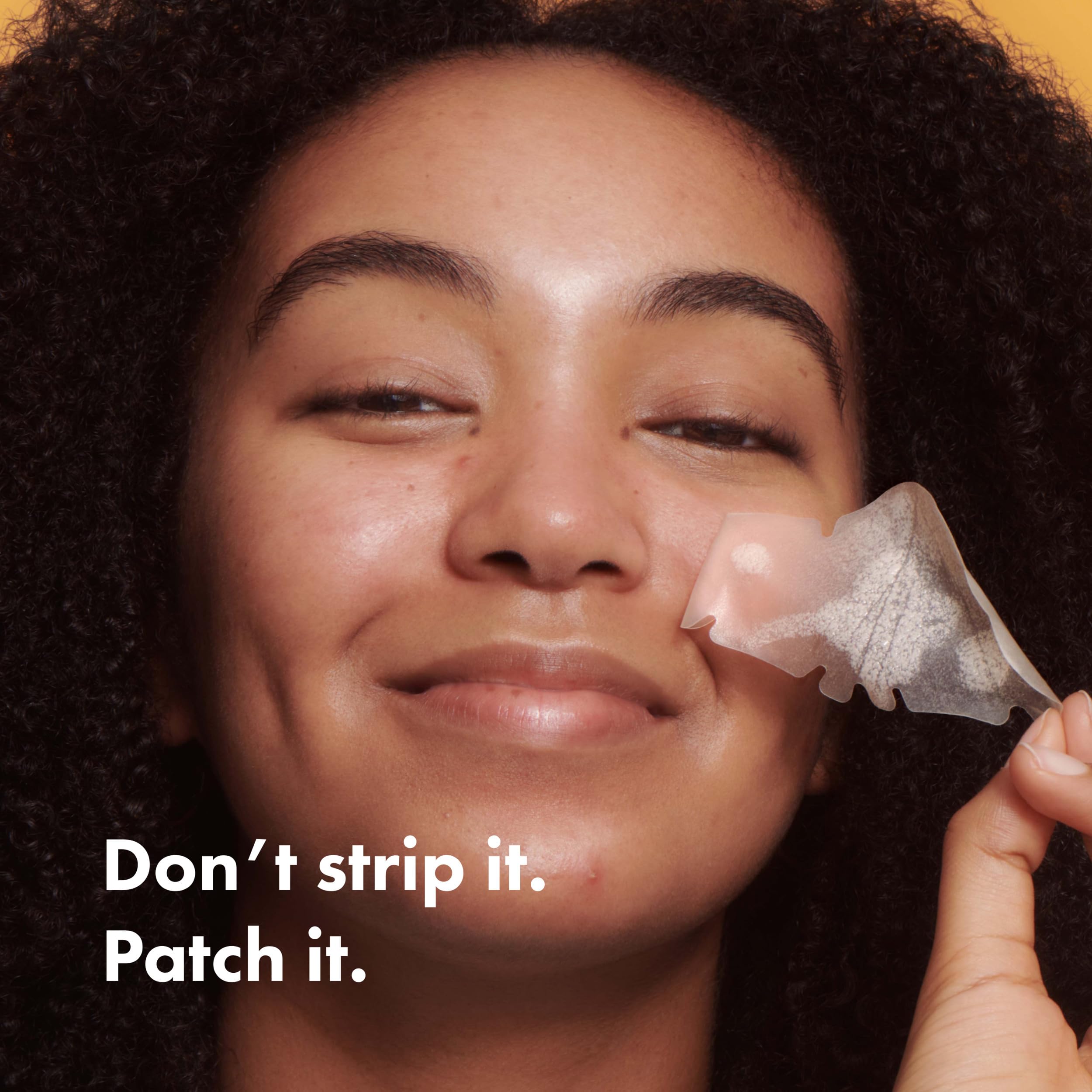 Mighty Patch Nose Strip close-up; hydrocolloid gel absorbs oils and gunk.