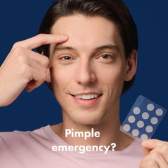Mighty Patch Original on whitehead demonstrates rapid absorption of pimple gunk overnight.