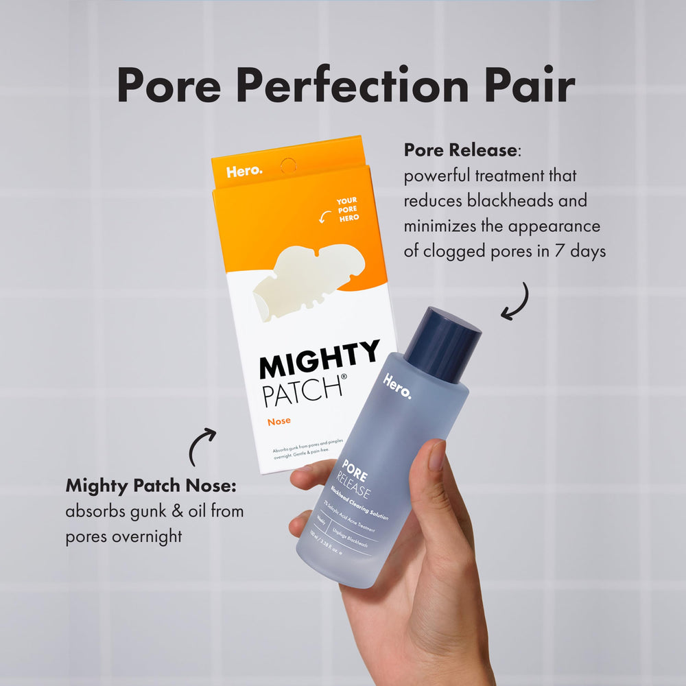 Mighty Patch Nose Patch worn on the nose with a skin-friendly fit.