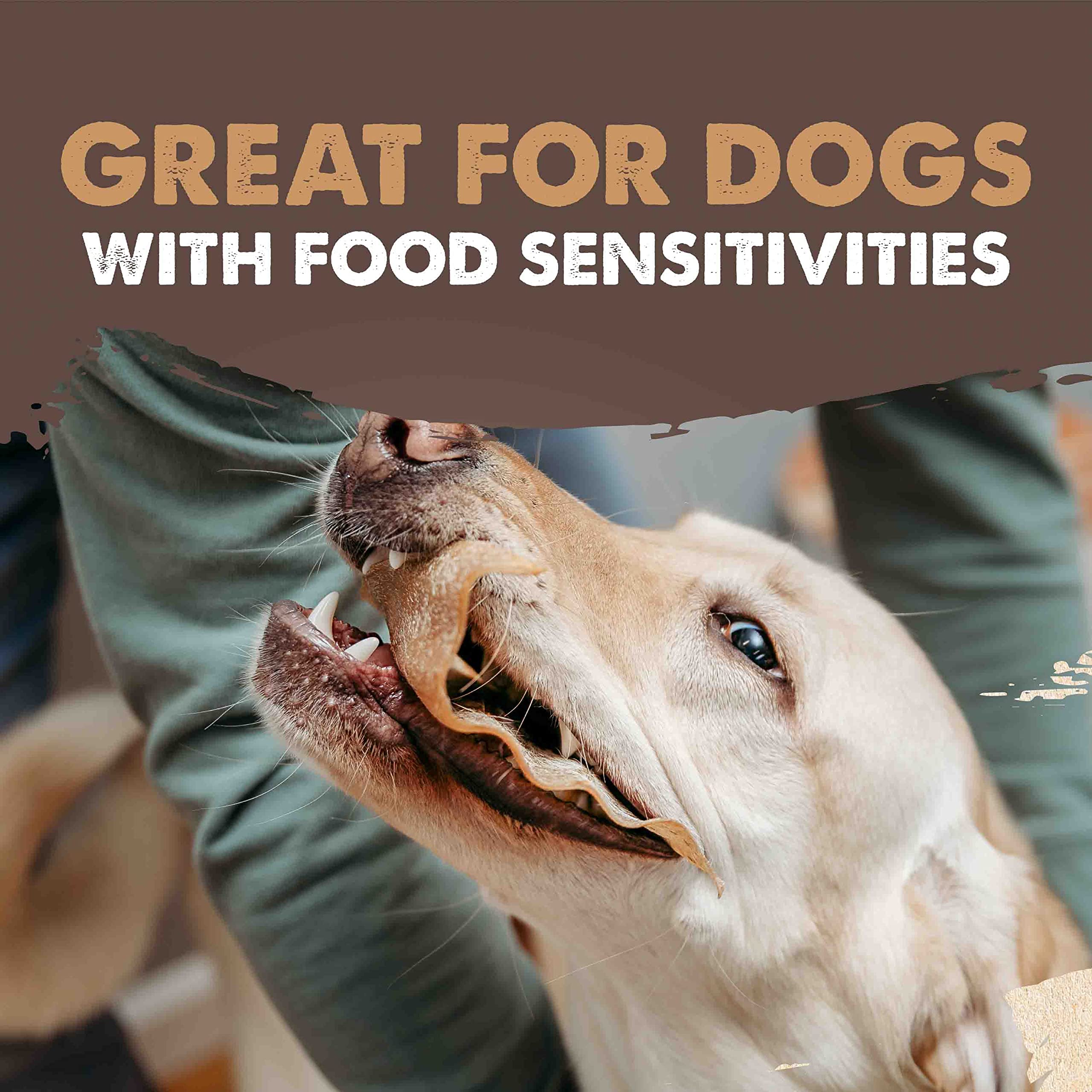 Mighty Paw cow ears are high in protein for active dogs.
