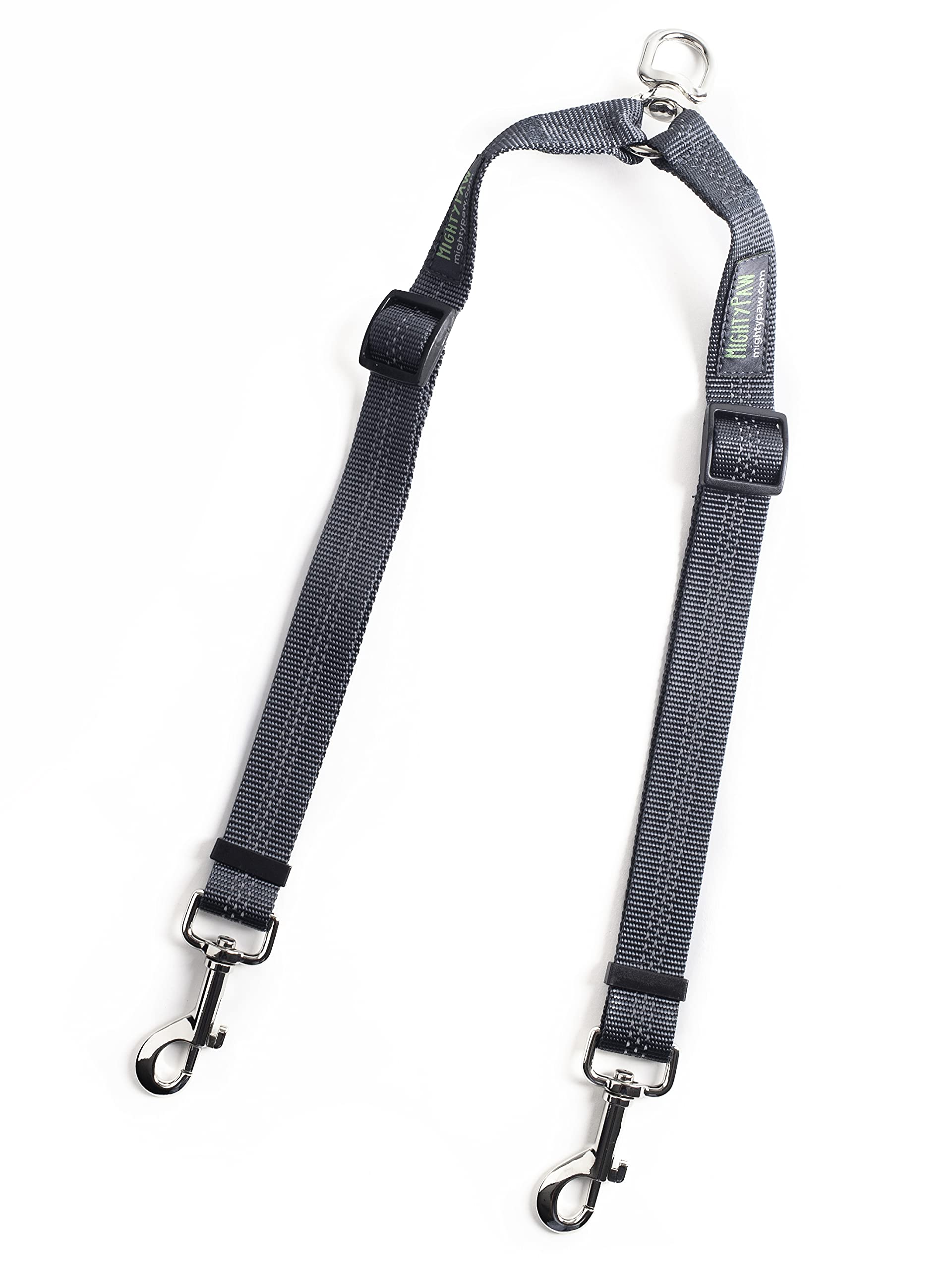 Mighty Paw Double Dog Leash with adjustable length for two dogs during walks