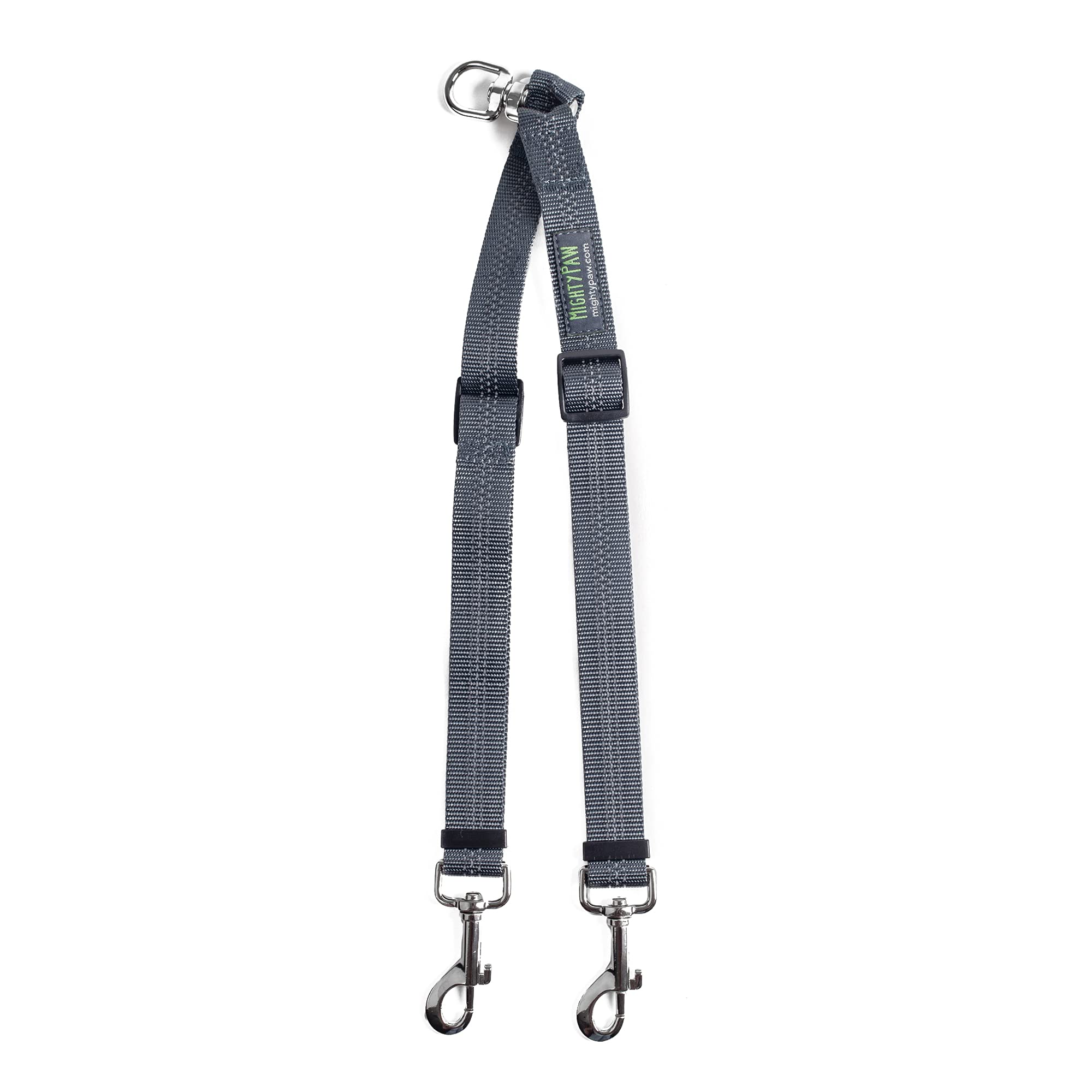 Suitable for dogs from 0 to 100 pounds with Mighty Paw double leash