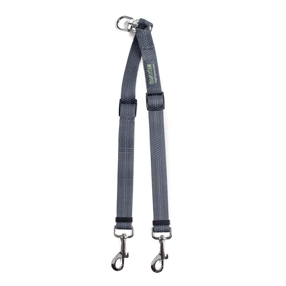 Suitable for dogs from 0 to 100 pounds with Mighty Paw double leash